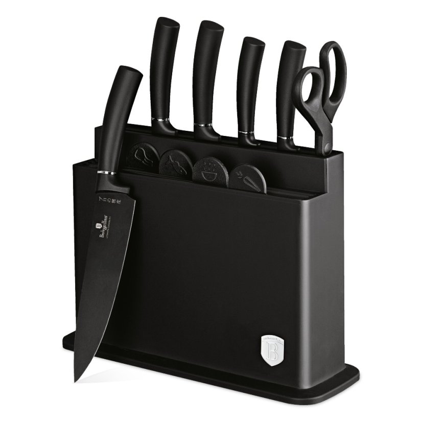 Sada nožů s nepřilnavým povrchem 11 ks ve stojanu Black silver Collection