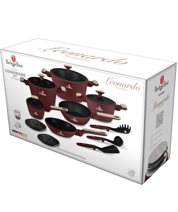 Sada nádobí s titanovým povrchem 15 ks Leonardo Nordic Collection