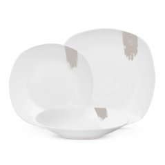 Jídelní sada talířů 18 ks Sahara Collection bílá-krémová Jídelní sada talířů 18 ks Sahara Collection bílá-krémová