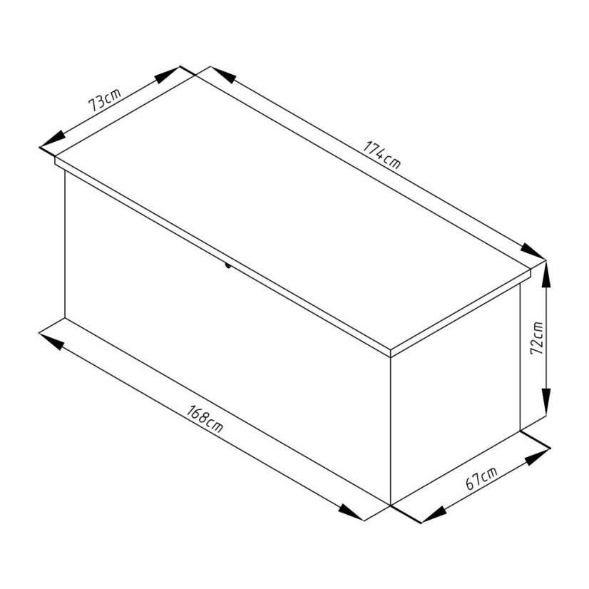 Zahradní box G21 Denver 770 L, šedý plechový