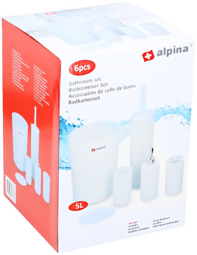 Accesorii baie si toaleta 6 buc alb