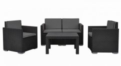 Mobilier de gradina polyrattan MALIBU set 4 + perne