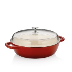 Tigaie adâncă din fontă CALIDO 28 cm 3,8l roșu