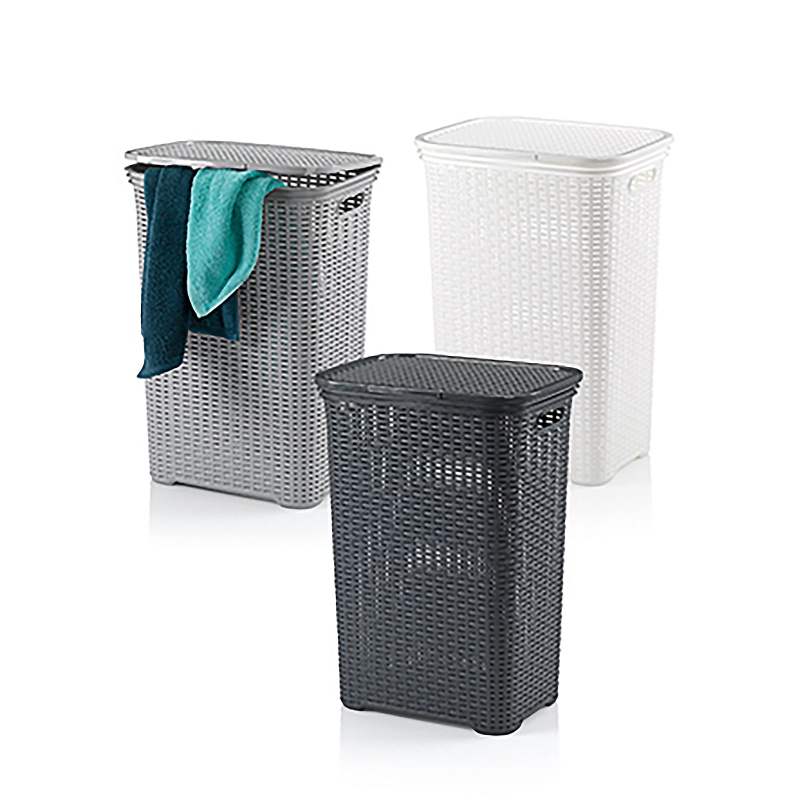Cesto para ropa BRASILIA 60 l gris claro