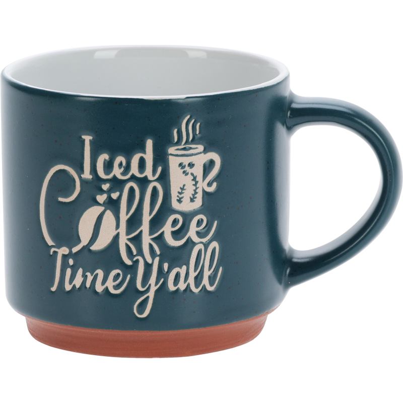 Set de căni de cafea colorate 260 ml cu decor 6 buc