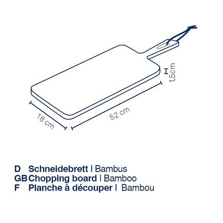 Doštička Cosma bambus svetlo hnedá 52,0x18,0x1,5cm