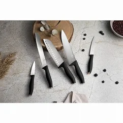 Sada nožů s magnetickým držákem z akátového dřeva 6 ks Black Rose Collection