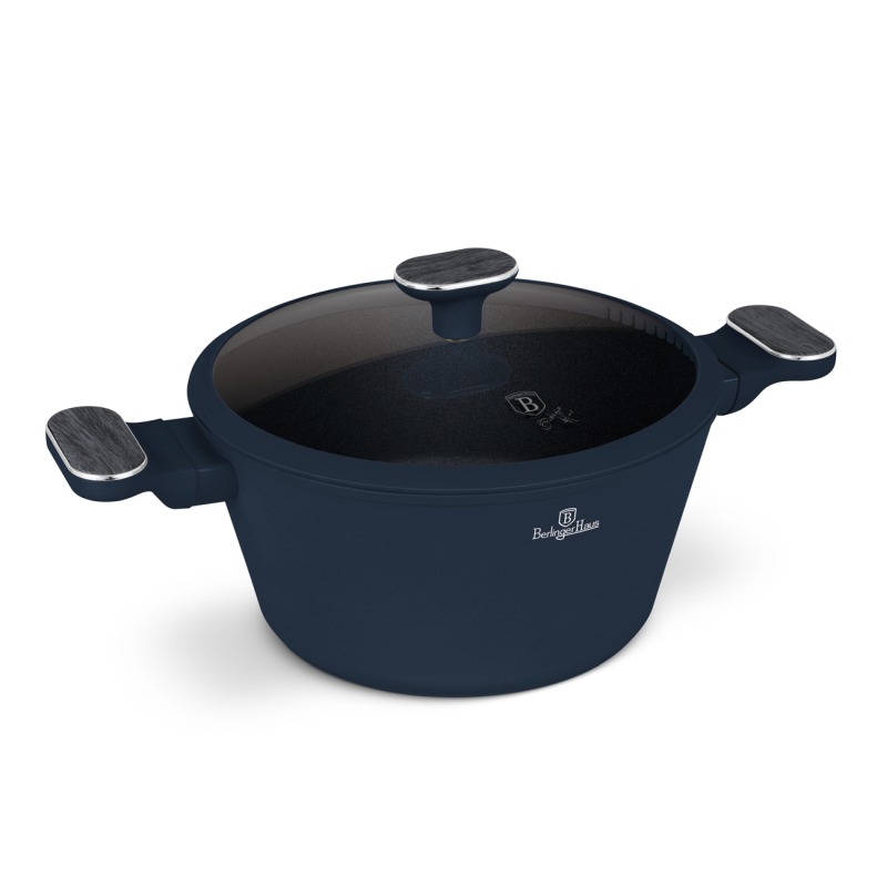 Kastrol s titanovým povrchem a poklicí 24 cm Deep Sea Collection