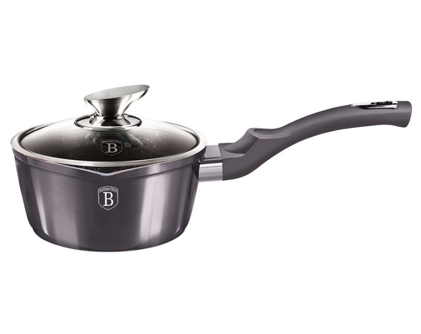 Cacerola con tapa con superficie de mármol 16 cm Carbon PRO Line