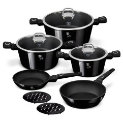 Sada nádobí s titanovým povrchem 10 ks Black Vantage Collection