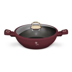 Pánev wok s poklicí a titanovým povrchem 30 cm Leonardo Collection
