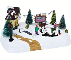 Decoratiuni de Craciun scena iluminat LED PATINOIOR