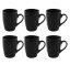 Căni de cafea și ceai porțelan set 6 buc 340 ml negru