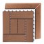 Bandă de tranziție G21 Cherry pentru plăci WPC, colț 38,5 x 7,5 cm (stânga)