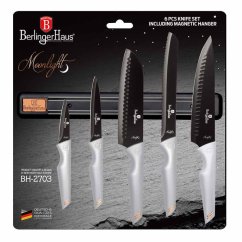 Sada nožů s magnetickým držákem 6 ks Moonlight Edition