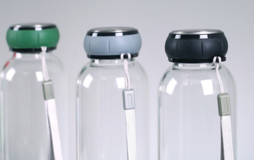 Lahev skleněná přenosná s poutkem 550 ml
