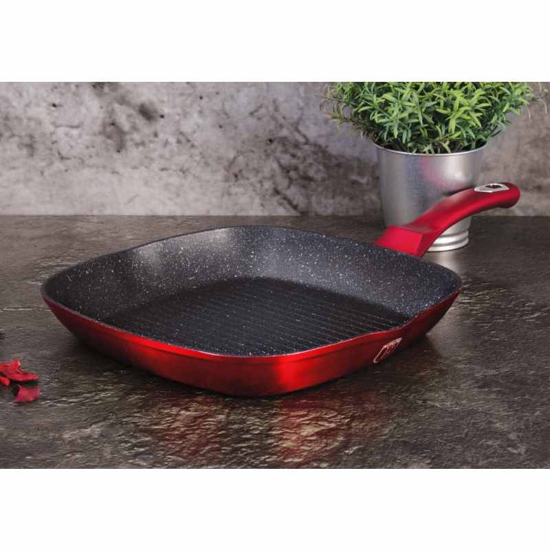 Pánev grilovací s mramorovým povrchem 28 cm Burgundy Metallic Line