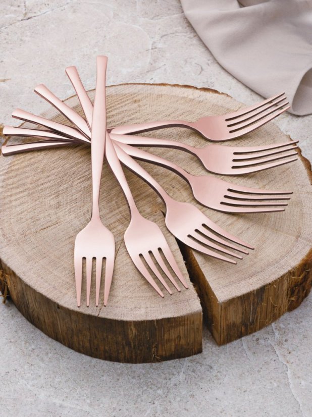 Sada příborů nerez 24 ks mirror Rosegold Metallic Line