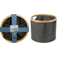 Úložný kôš s bambusovým okrajom okrúhly 30 x 25 cm