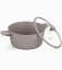 Caserolă cu suprafață din titan și capac 24 cm Taupe Collection