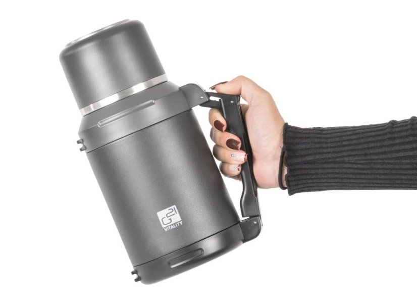 G21 termoska z nehrdzavejúcej ocele 1200 ml, čierno-sivá