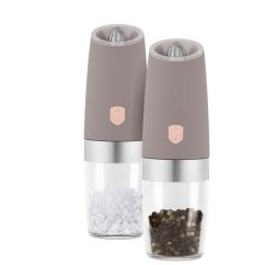 Mlýnek na pepř a sůl s gravitačním mechanismem sada 2 ks Taupe Collection