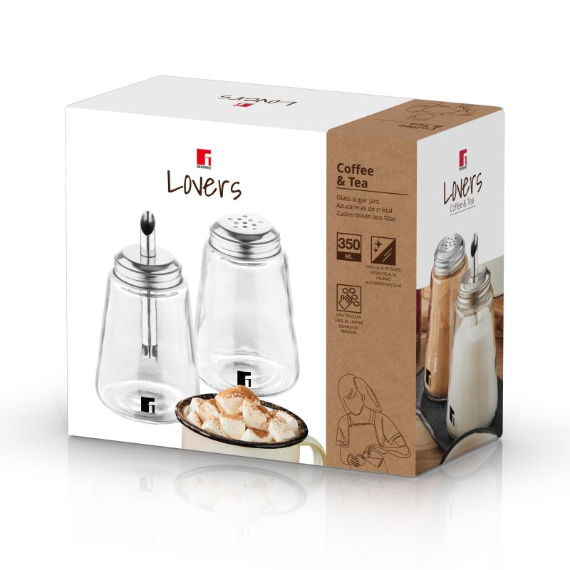 Cukřenka skleněná sada 2 ks 350 ml