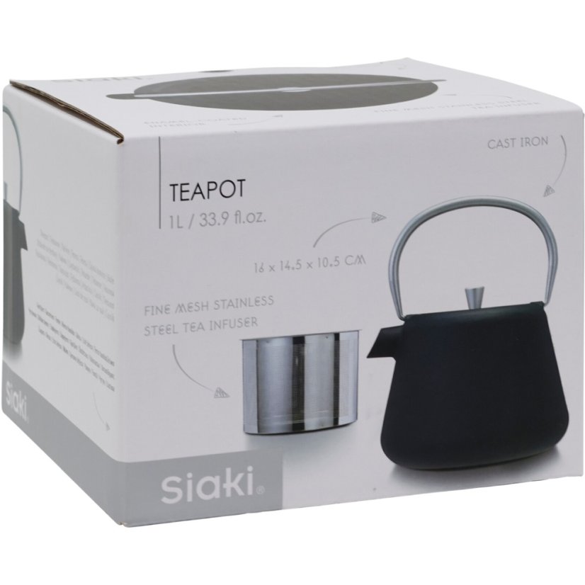 Čajová kanvica oceľová 1000 ml sivá