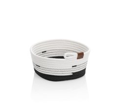 Košík Hedda 25 cm směs bavlna/polyester bílo-černá Košík Hedda 25 cm směs bavlna/polyester bílo-černá