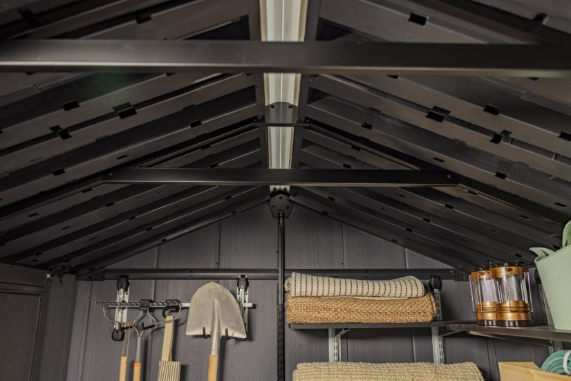 Casă de grădină Keter Apex 7,5 x 13 Ashwood, cu podea