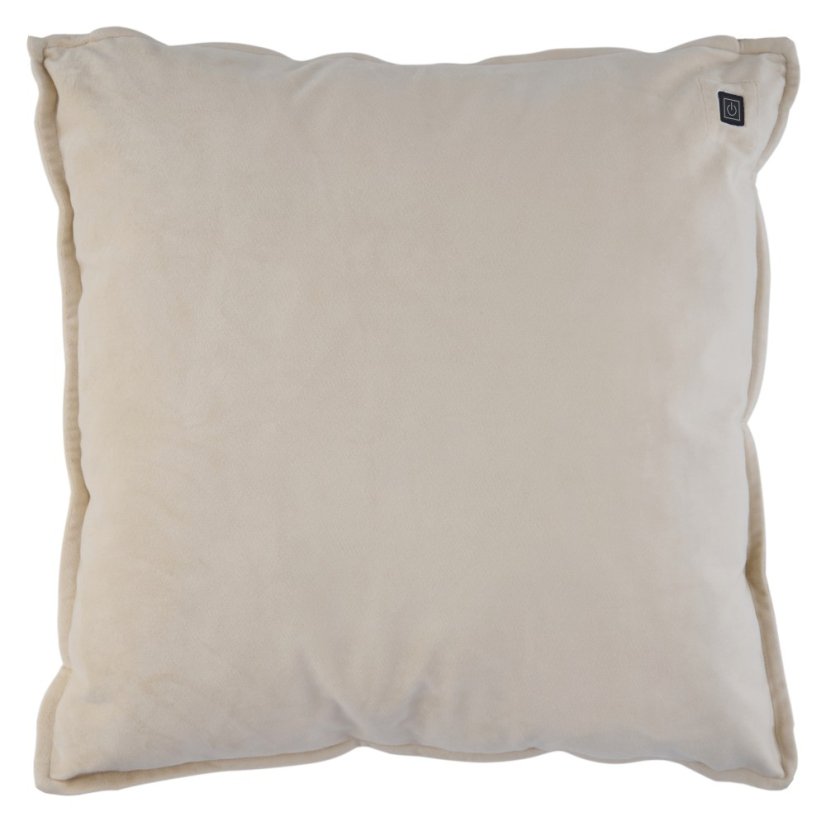 Almohada eléctrica calefactada USB 45 x 45 cm beige