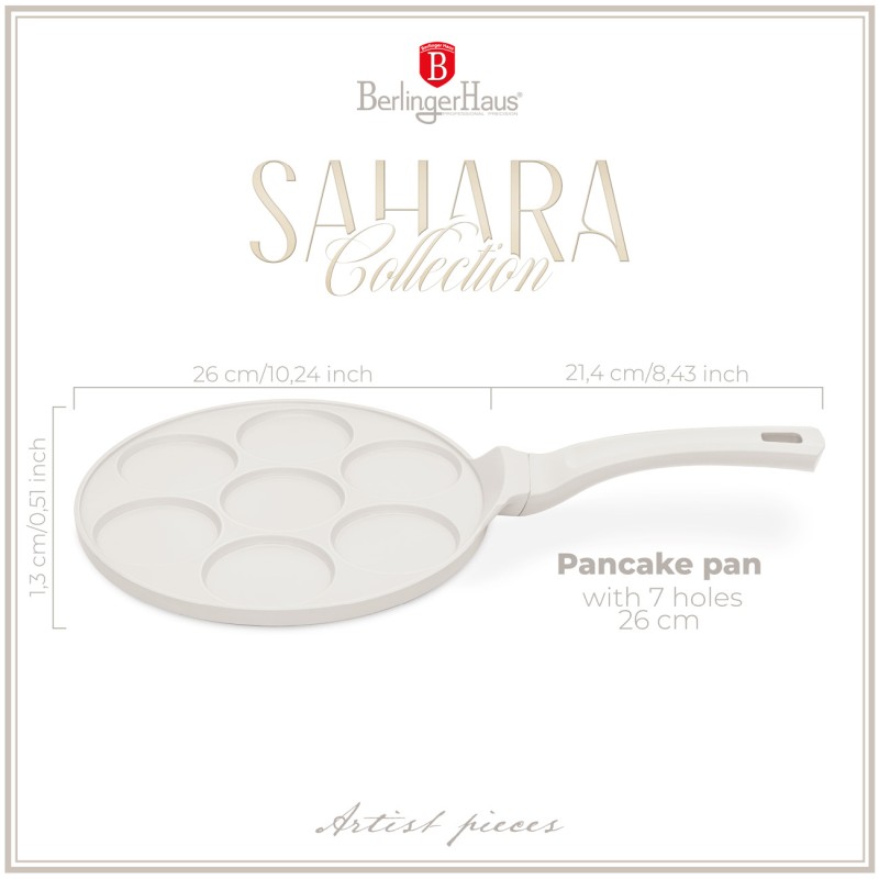 Lívanečník s titanovým povrchem 26 cm 7 pozic Sahara Collection