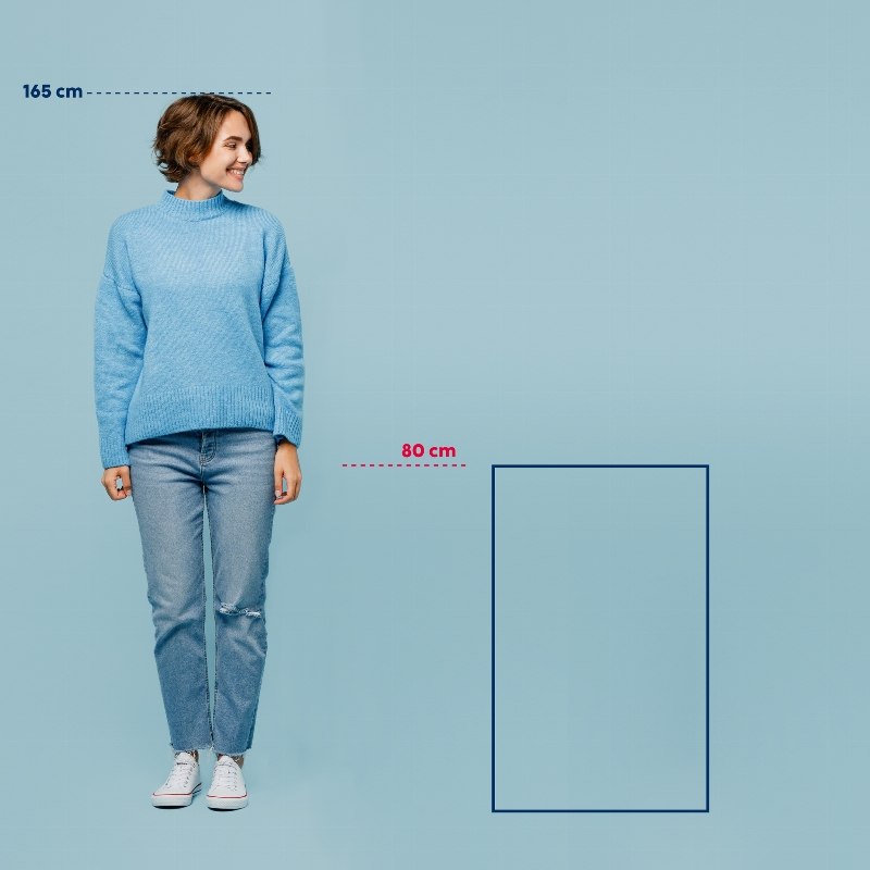Koupelnová předložka Ombre 80x50 cm polyester modrá