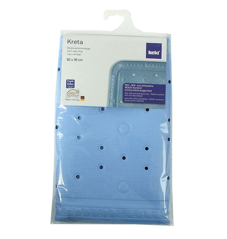 Vanová podložka KRETA PVC modrá 92x36cm