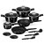 Sada nádobí s titanovým povrchem 15 ks Black Vantage Collection