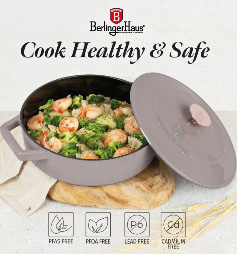 Pekáč litinový s poklicí 26 cm Taupe Collection