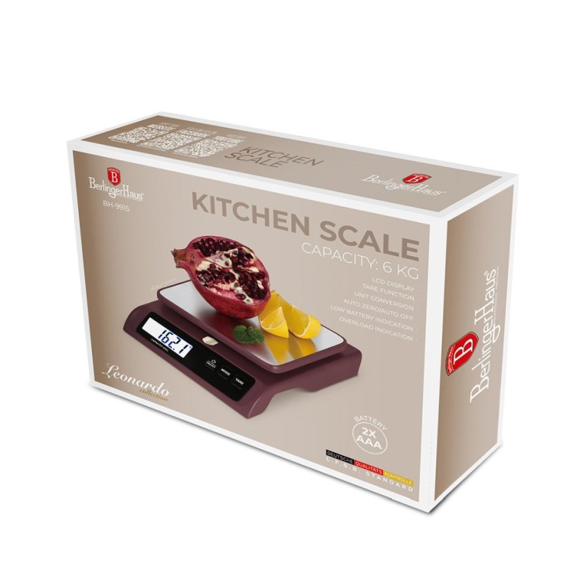 Kuchynská digitálna váha 6 kg Leonardo Collection
