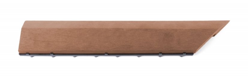 Bandă de tranziție G21 Cherry pentru plăci WPC, colț 38,5 x 7,5 cm (stânga)
