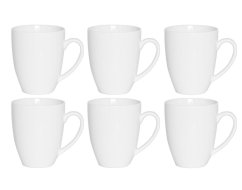 Sada hrnků 6 ks porcelán 375 ml bílá Sada hrnků 6 ks porcelán 375 ml bílá