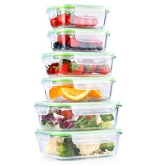 Borcan alimentar din sticla cu lumanare, set 12 bucati