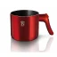 1.2 L Burgundy Metallic Line milk pot with a marble finish