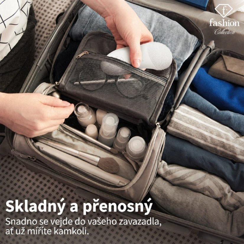 Sonický čisticí kartáček na obličej a pleť silikonový Cream Gold Collection