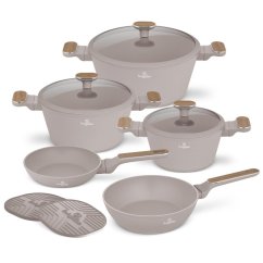 Sada nádobí s titanovým povrchem 10 ks Taupe Nordic Collection