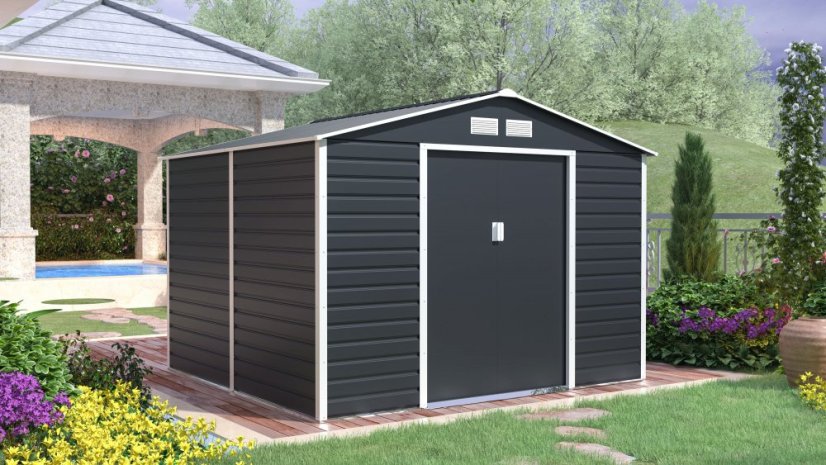 Casuta de gradina G21 GAH 706 - 277 x 255 cm, antracit