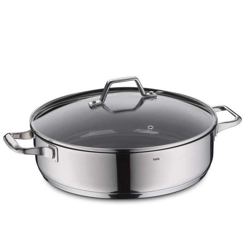 Pánev servírovací s poklicí Lucca nerez 32x9 cm 6l