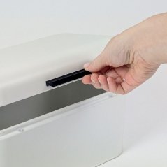 Cutie de pâine Frisca metal, alb 30x18x16,5 cm