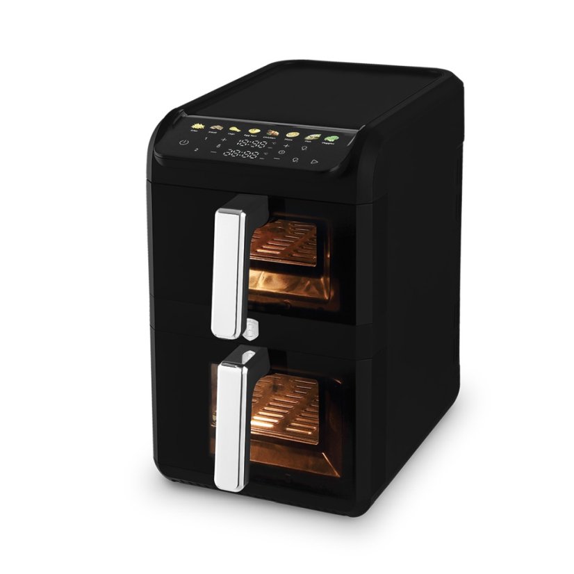 Horkovzdušná fritéza digitální dvojitá 4+6 l Matte Black Collection