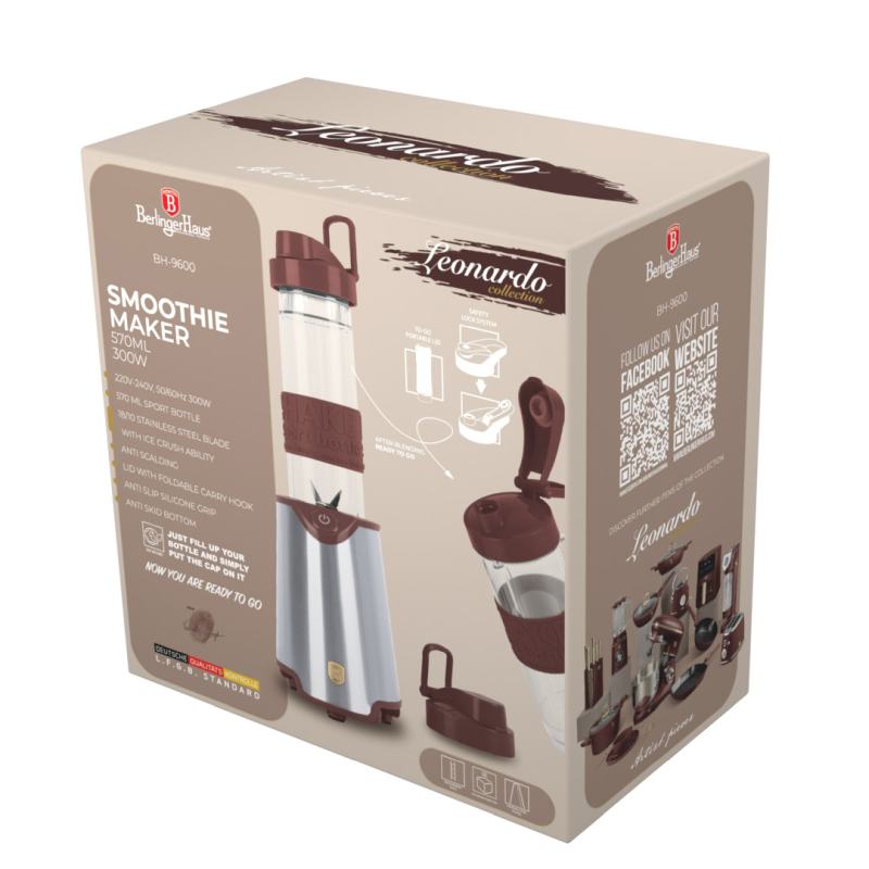 Blender cu aparat de smoothie și sticlă, Colecția Leonardo