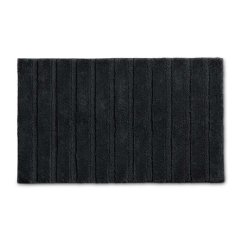 Alfombra de baño Megan 100% algodón negro 100x60x1,6cm