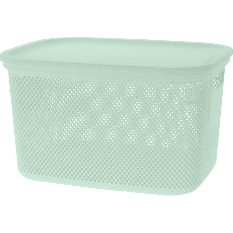 Coș de depozitare cu capac 18 l verde